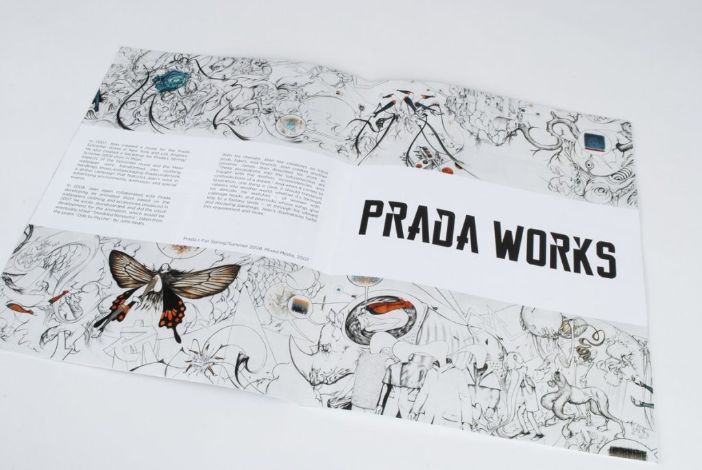 A page of the James Jean artist booklet - designed by Topaz Torres