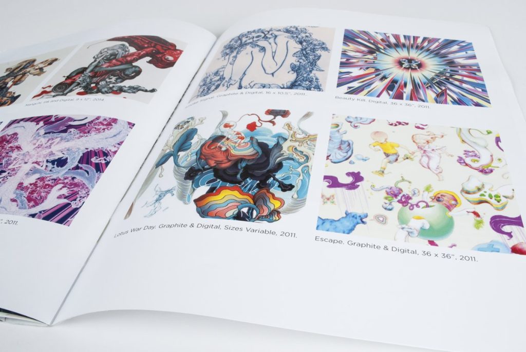 A page of the James Jean artist booklet - designed by Topaz Torres